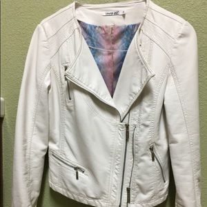 White Laura Jo Leather Jacket